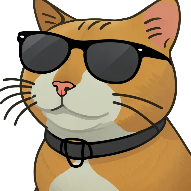Cat with sunglasses emoji