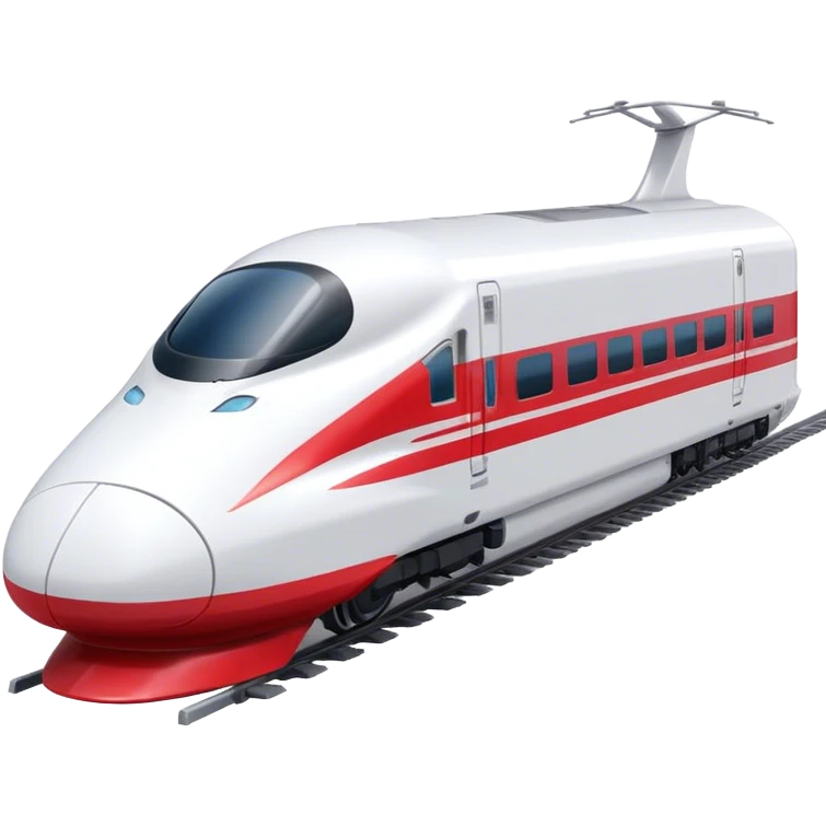 Shinkansen  white and red emoji