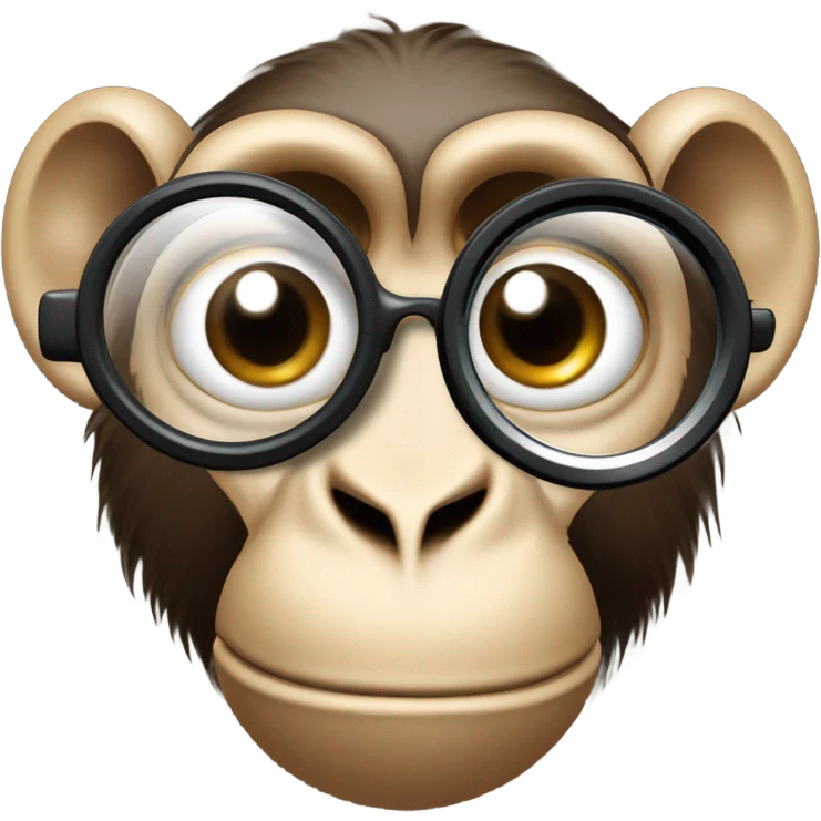 Monkey head spy with a magnifying glass at the eye emoji