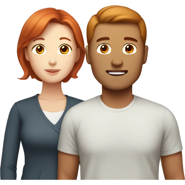 Korean dad with white mom that has red hair and one teenage girl  emoji