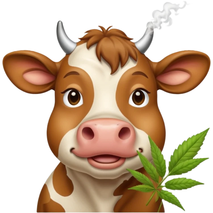 cow smoke weed emoji