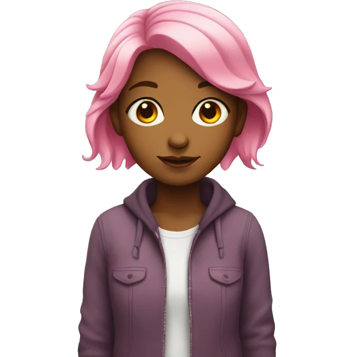 Pink haired girl emoji