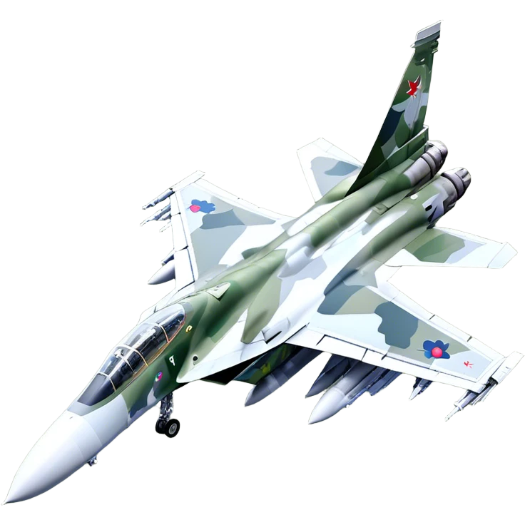 SU-35 Jet - Sukhoi (Model Year: 2020) (Iconic colour: Camouflage green) emoji