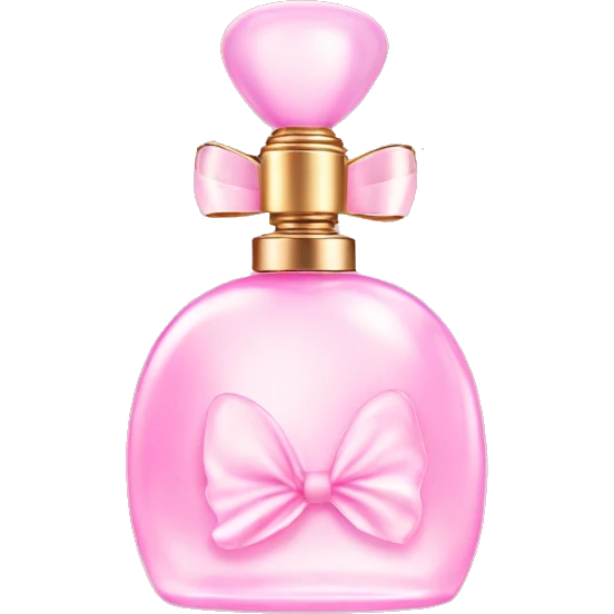 Fairy light pink perfume with bow emoji