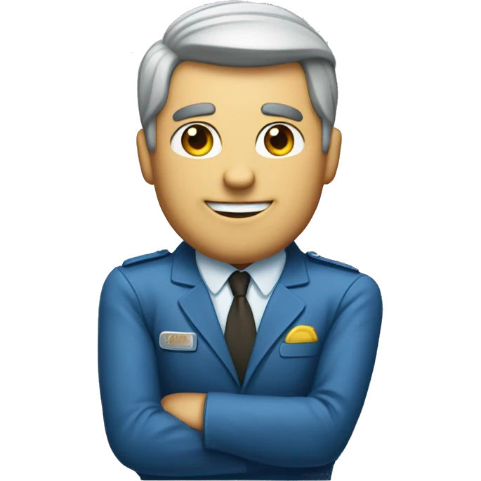 the word "okay boss" with blue color and add a retro vibes to it emoji