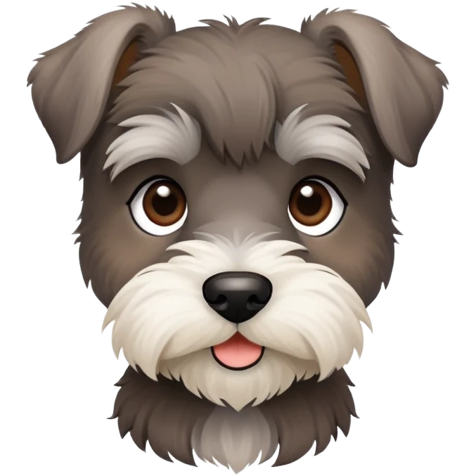 schnauzer puppy brown emoji