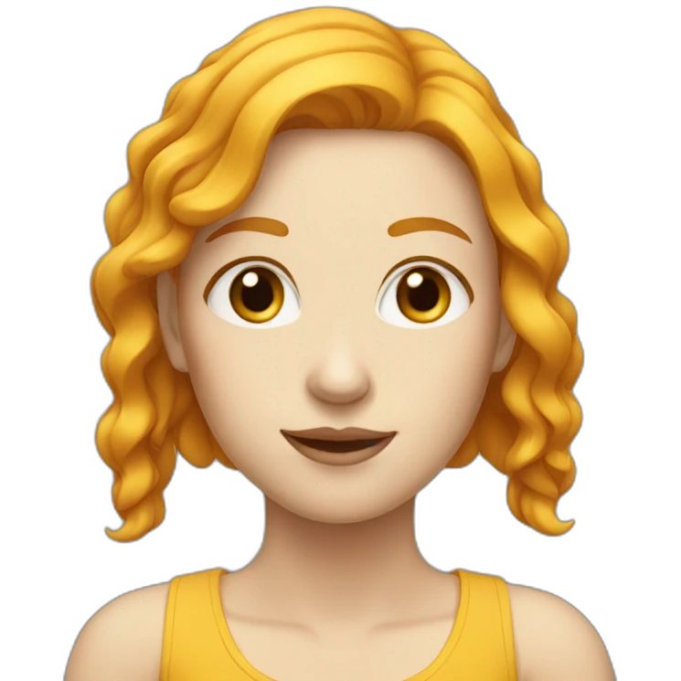 white ginger woman emoji
