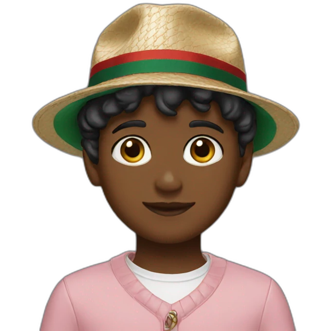 Boy with gucci hat emoji