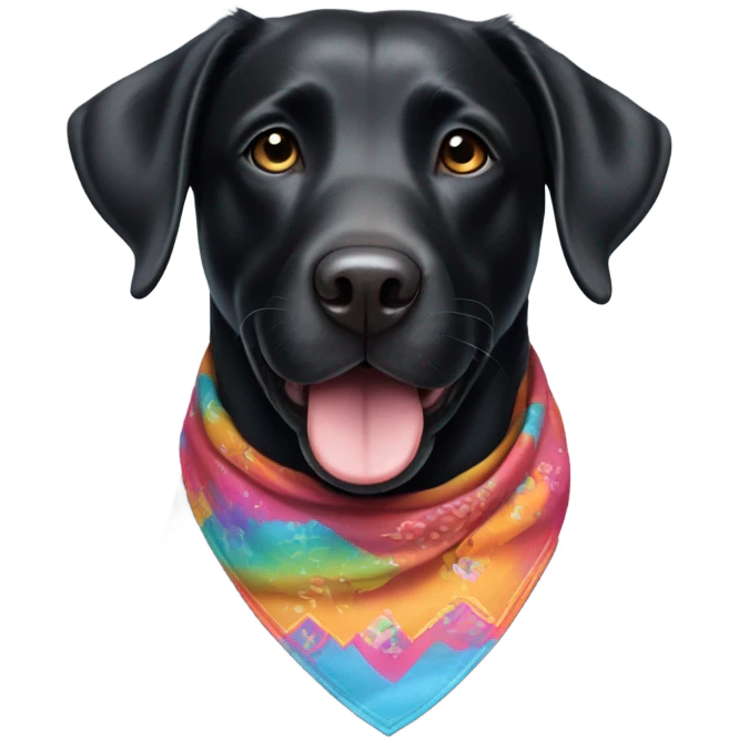 A gay black Labrador  emoji