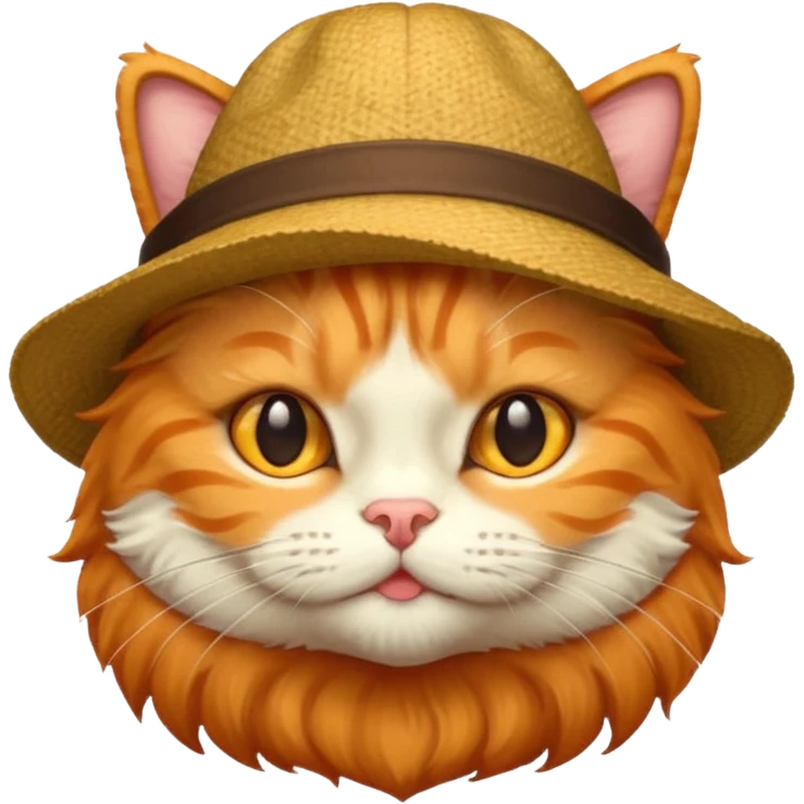 Un gato un sombrero emoji