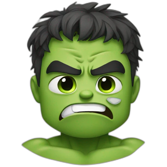 Hulk crying emoji
