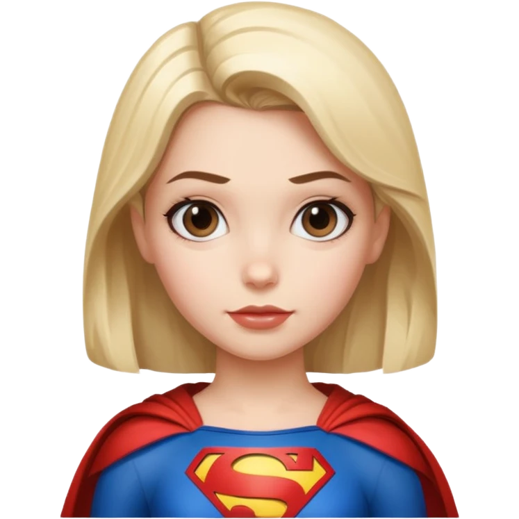 Girl with superman suit emoji