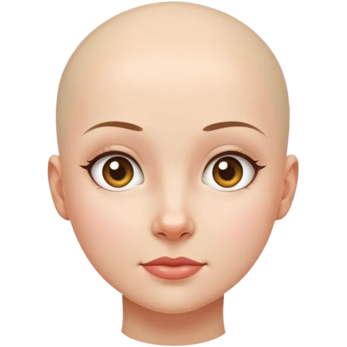 Bald headed girl emoji