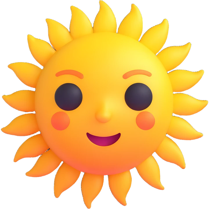 shining sun emoji