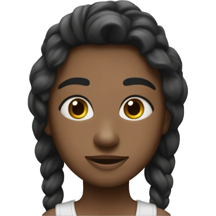 девушка с длинными черными волосами  emoji