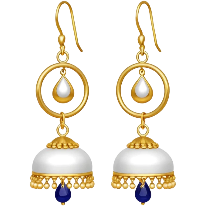 White very little Jhumka emoji emoji