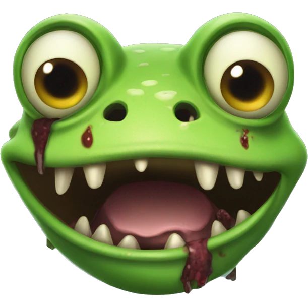 Zombie frog emoji