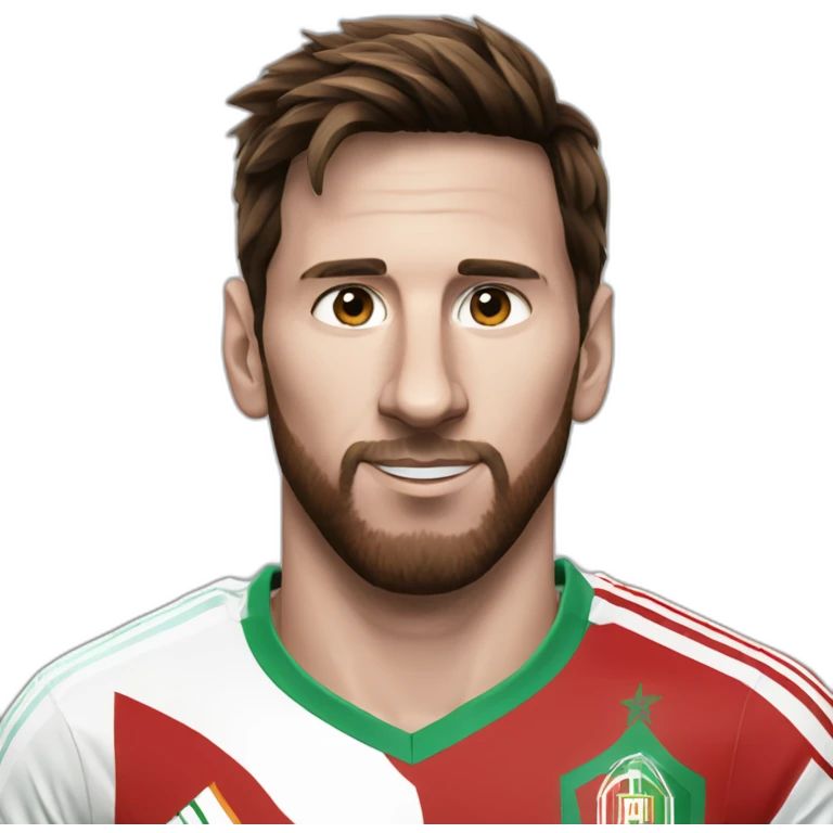 Messi avec le maillot du Maroc emoji