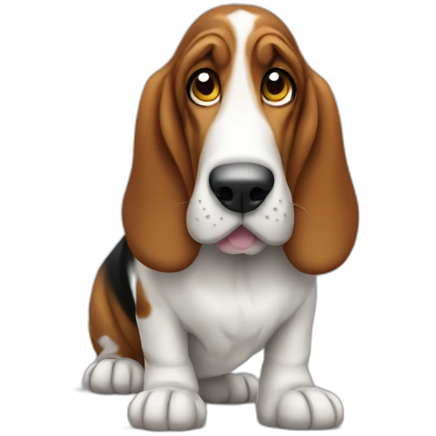 Dog basset hound full-body emoji