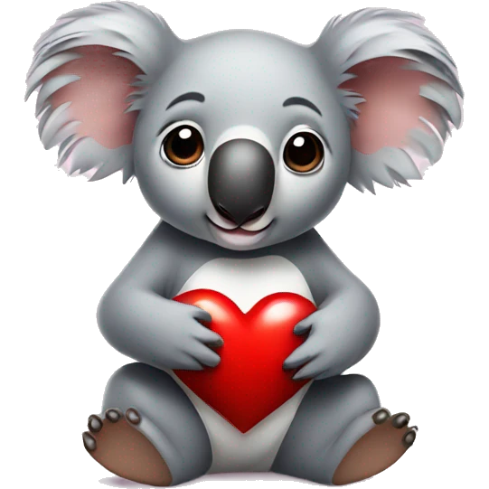 Koala with heart  emoji