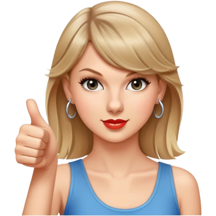 Taylor Swift giving a thumbs up emoji