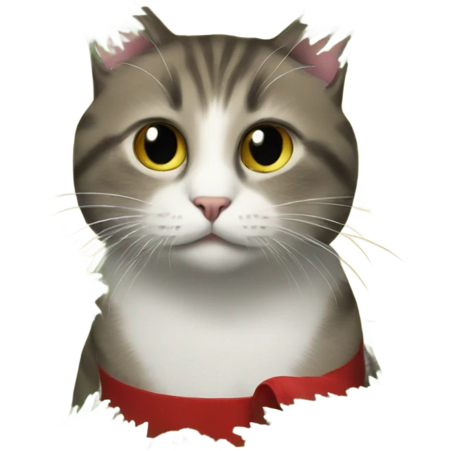 Cat in a Christmas tree emoji