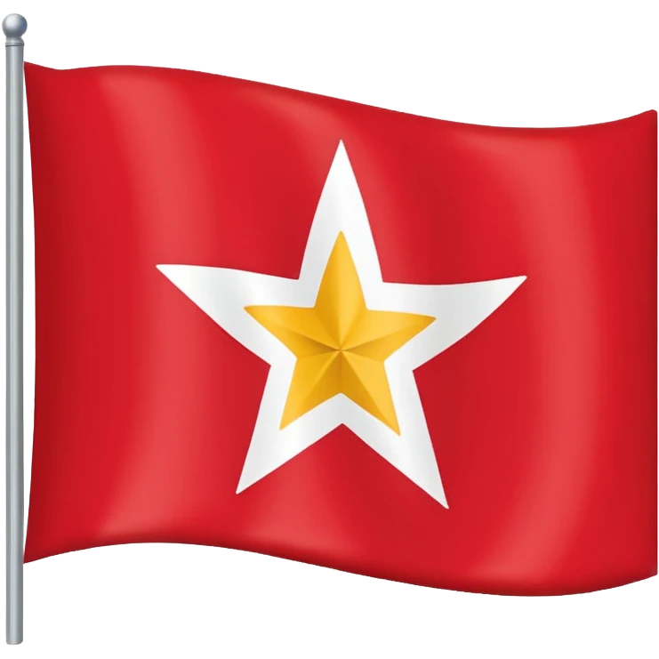 Bandeira do Pará em cor vermelho e banco é uma estrela no centro emoji