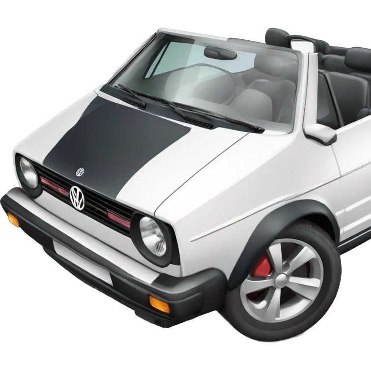 vw golf cabriolet whiteg emoji