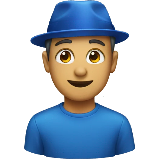 Blue hat emoji