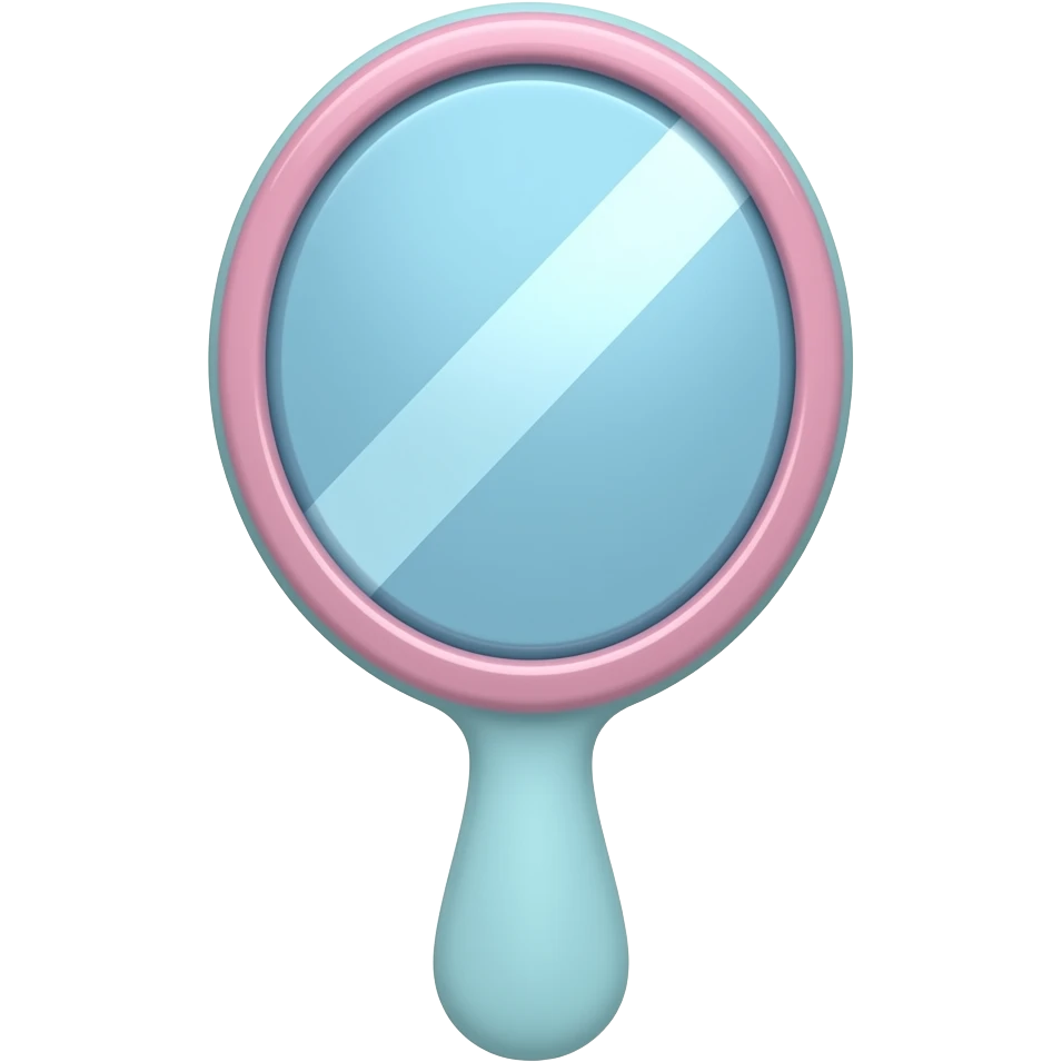 blue Mini mirror inspired by barbie colour pallete emoji