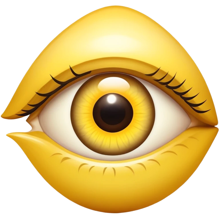 Yellow tinted eye emoji