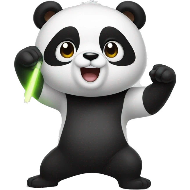 Panda show his power  emoji