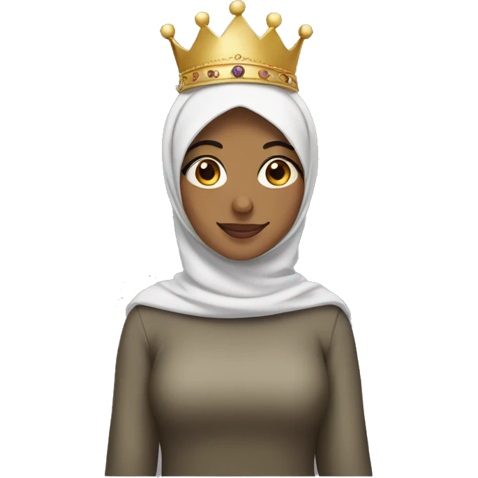Hijabi with crown emoji