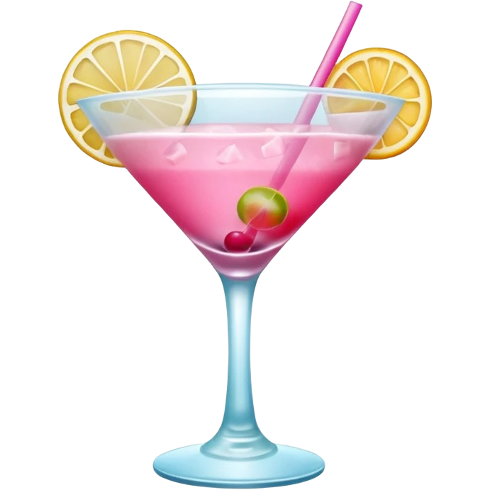 pink coctail high quality emoji
