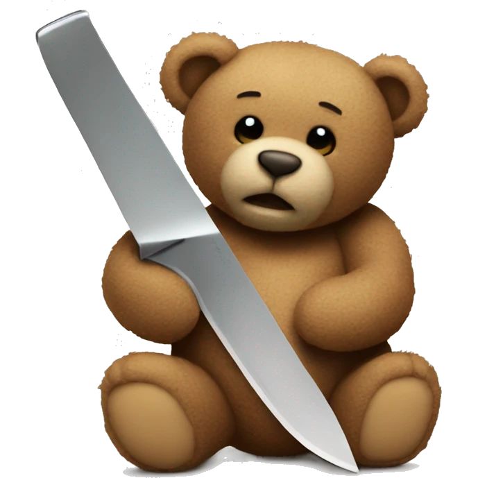 Teddy bear and a knife  emoji