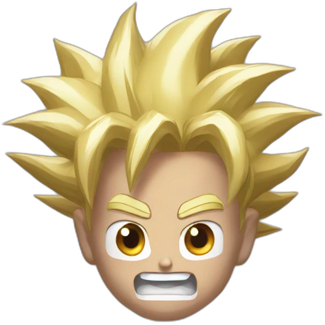 goku super saiyan mouth open emoji