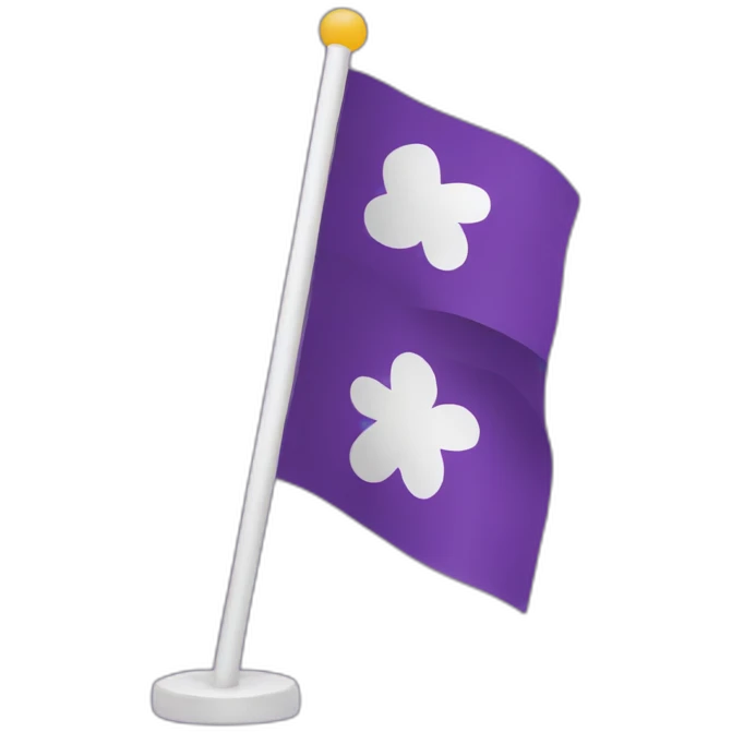 purple and white flag emoji