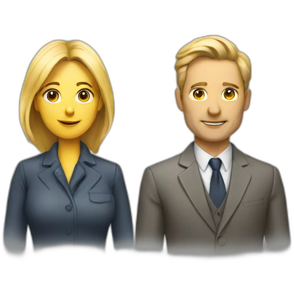 two architects a man and a woman emoji