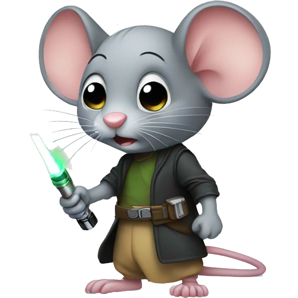 Mouse with lasersaber emoji