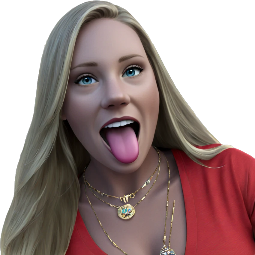 blonde beauty outdoors with jewelry emoji