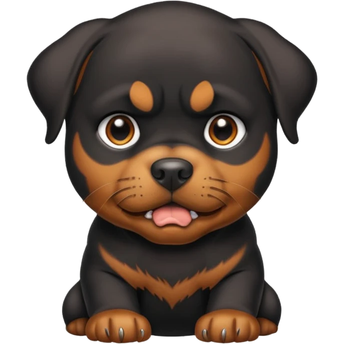 Perrita rottweiler flaca molesta emoji