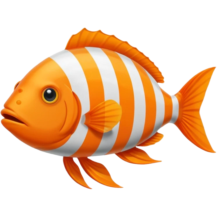 Orange çizgili Fish emoji