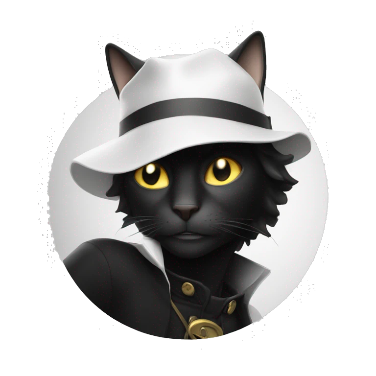 chat noir et blanc  emoji