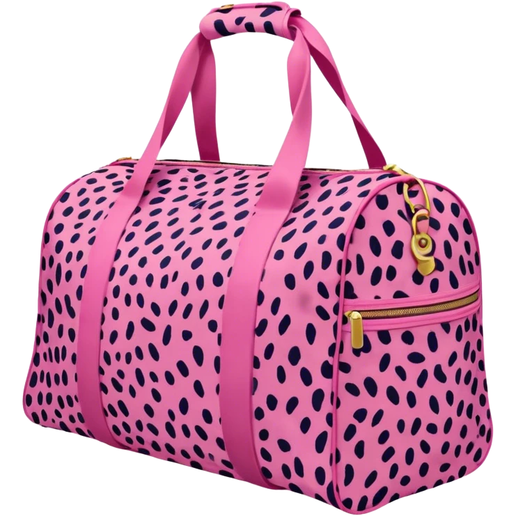 pink cheetah print duffle bag with clothes falling out  emoji