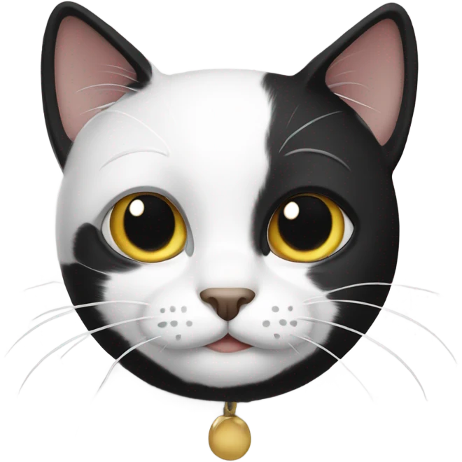 Black and white cat  emoji