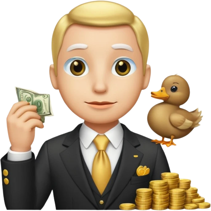 picsou canard avec argent emoji