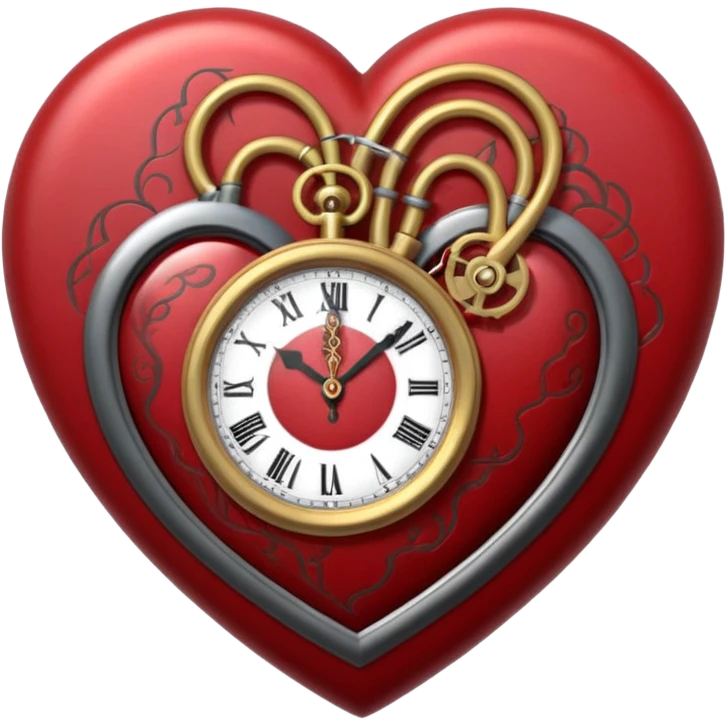 clock in heart emoji