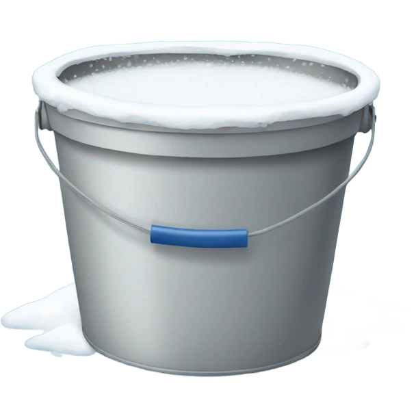 Bucket of snow emoji