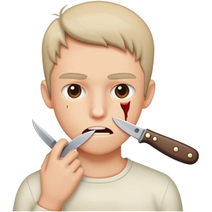 Knife to my throat emoji