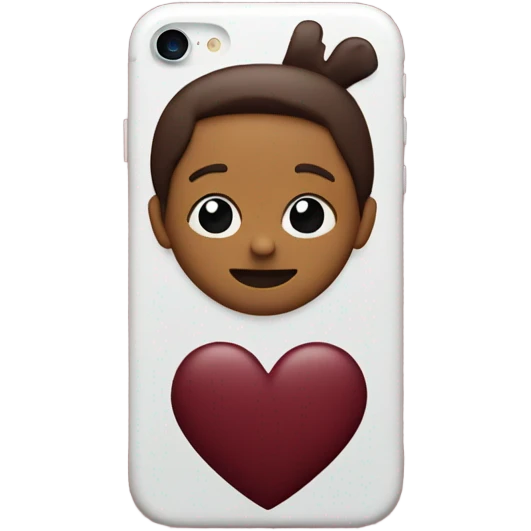 Iphone maroon heart  emoji